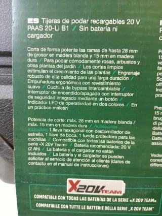 Tijeras de podar Parkside X20VTEAM