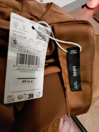 Abito monospalla bronzo con spacco