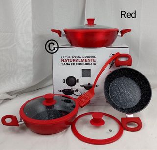 Tris Tegami BAVARIA Pietra Lavica Rosso Nero