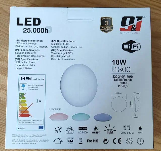 Plafón LED Redondo RGB WiFi 18W