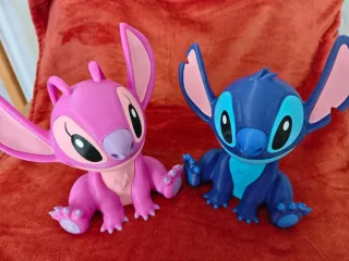 Pareja Figuras Stitch y Ángel