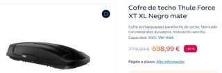 Cofre de Techo Thule Force XT XL Negro Mate
