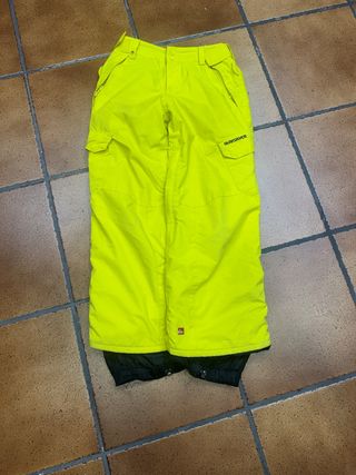 Pantalón de esquí Quiksilver amarillo 10 años niño