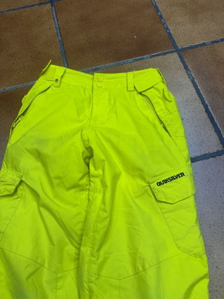 Pantalón de esquí Quiksilver amarillo 10 años niño