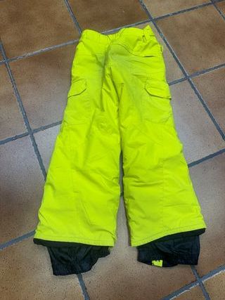 Pantalón de esquí Quiksilver amarillo 10 años niño