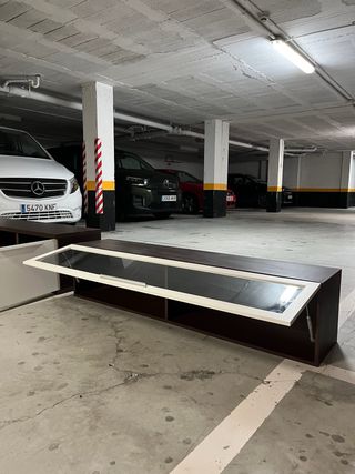 Mueble TV salón + vitrina + baldas