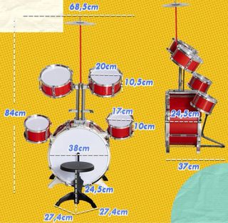 Batería Infantil Roja