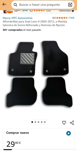 Alfombrillas Seat León II (2005-2012)