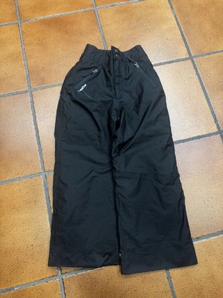 Pantalón de esquí negro wedze 8 años niño niña