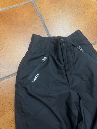 Pantalón de esquí negro wedze 8 años niño niña
