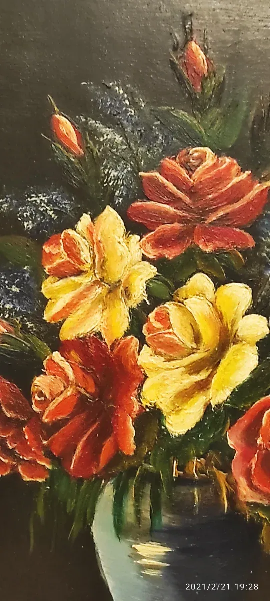 Cuadro óleo sobre tabla firmado