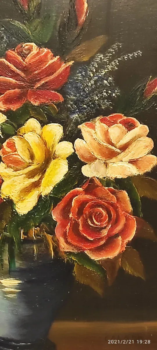 Cuadro óleo sobre tabla firmado