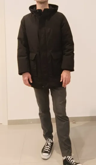 Uniqlo Chaquetón Plumas Ultra Cálido XXL Negro mat