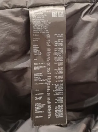 Uniqlo Chaquetón Plumas Ultra Cálido XXL Negro mat