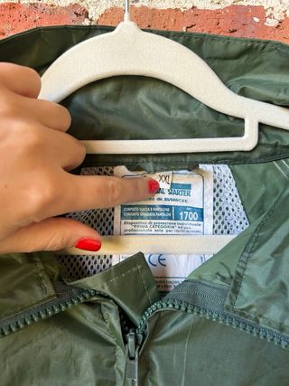 Chubasquero verde impermeable TALLA XXL