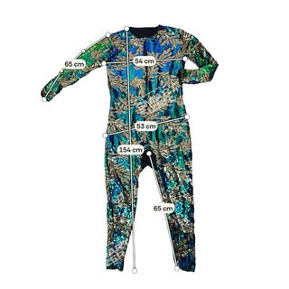 Disfraz Mono Carnaval Pareja lentejuelas hojas