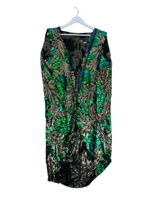 Disfraz Mono Carnaval Pareja lentejuelas hojas