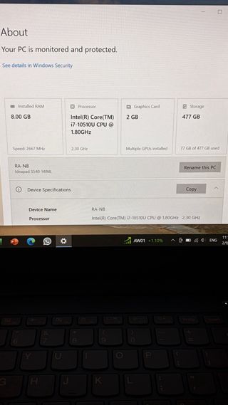 Lenovo IdeaPad S540 i7, Nvidia