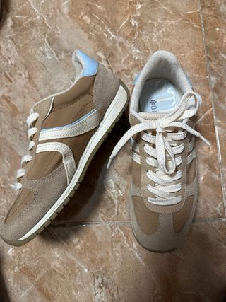 Pack Zapatillas Deportivas Beige y Azul