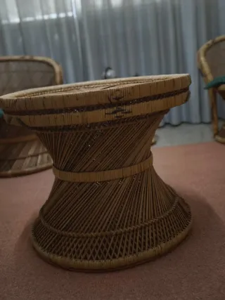 Juego Muebles Ratán Sillas Estilo Pavo