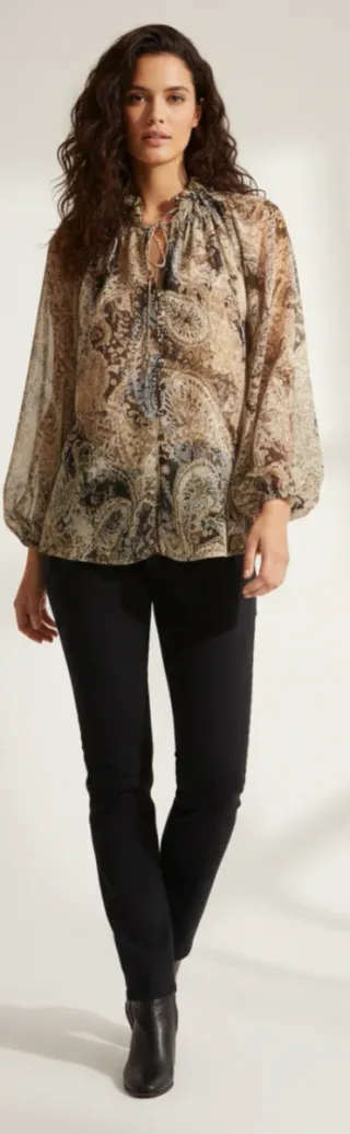 Blusa Zara Paisley Edición Especial