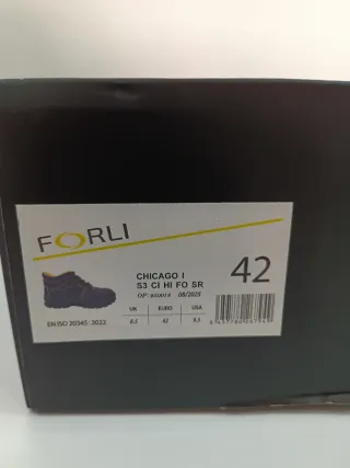 Botas de seguridad FORLI negras y amarillas nuevas