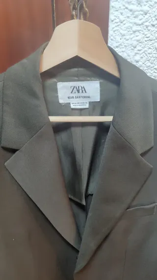 Americana Zara verde oliva talla 50