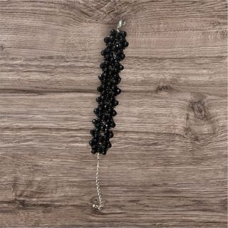 Bracciale donna con perline nere