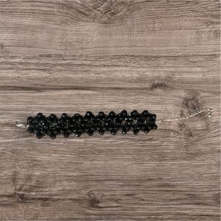 Bracciale donna con perline nere