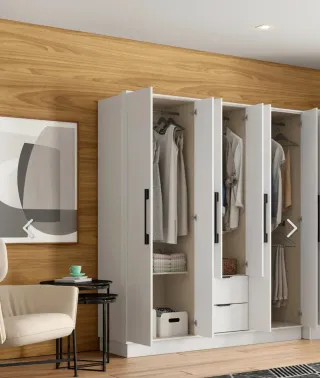 Armario 6 puertas blanco