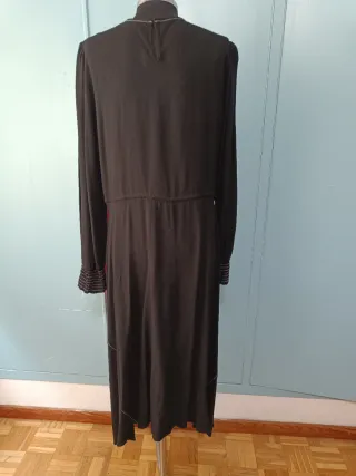 Vestido Negro Zara Manga Larga