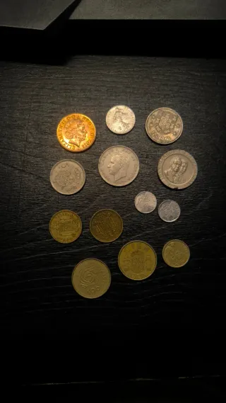 Lote monedas España, Portugal y Francia