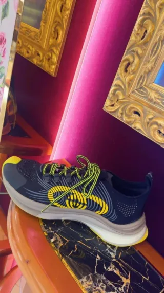 Zapatillas Gucci Hombre Negras y Amarillas Origina