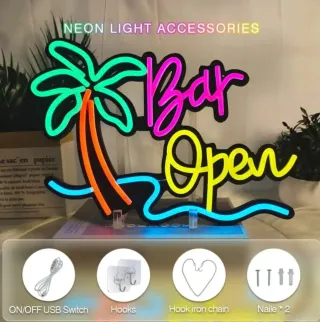 Lampada Neon LED "Palma BAR Aperto"