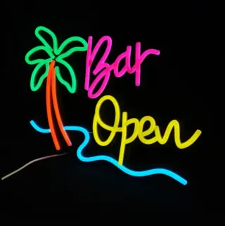 Lampada Neon LED "Palma BAR Aperto"