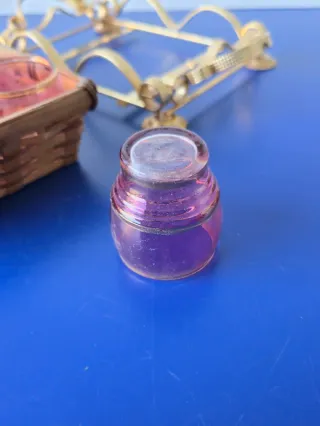 Set Bicchierini con Struttura in Metallo e Vimini