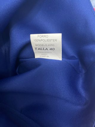 Vestido fiesta azul eléctrico con flor