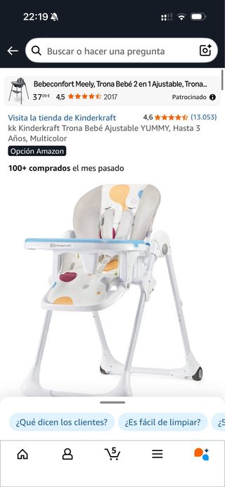 Trona Kinderkraft Yummy Ajustable