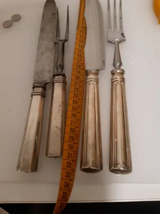 2 Pares Cuchillo y Tenedor Trinchar