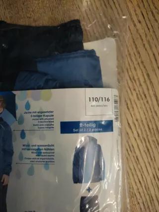 Conjunto impermeable Crivit azul 110/116