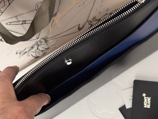 Estuche Montblanc Meisterstück Piel Negro/Azul