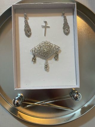 Aderezo Fallera Niña Plata