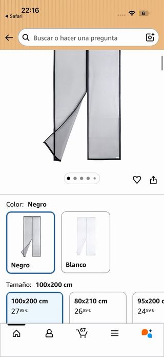 Mosquitera magnética puerta 100x200 CM NUEVA