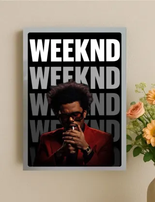 Quadro The Weeknd Rosso Nero