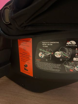 Silla de coche bebé hasta 15 meses