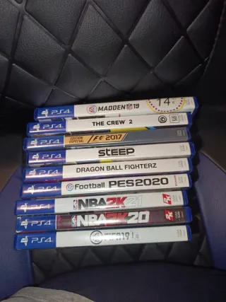 Lote Juegos PS4: FIFA 19, NBA 2K20, 2K21, PES 2020