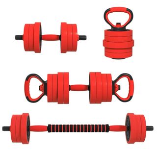 Kit Gimnasio Pesas Ajustables Rojo