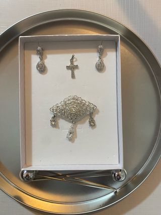 Aderezo Fallera Niña Plata