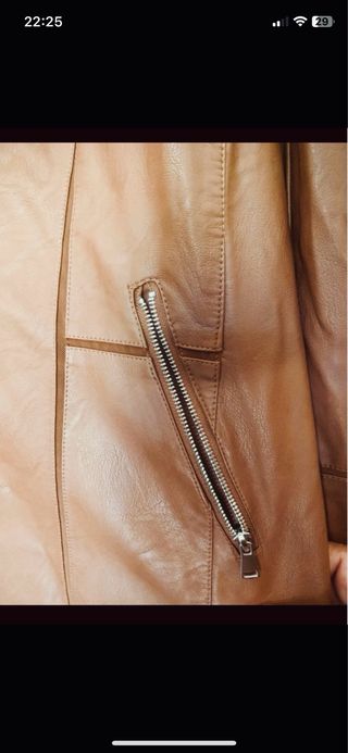 Giacca ecopelle marrone vintage nuova