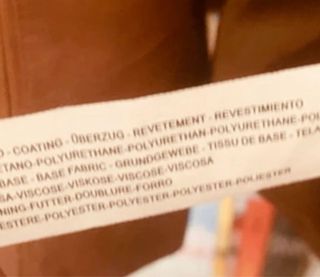 Giacca ecopelle marrone vintage nuova